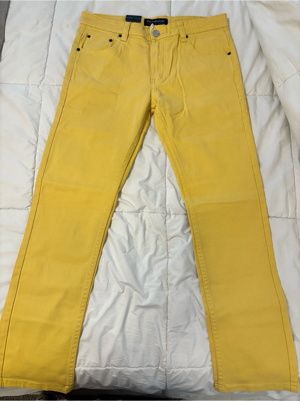 Victorious Slim-Straight Jeans in Bright Yellow